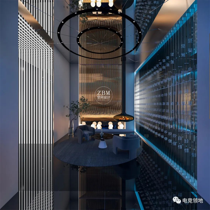 电竞酒店设计天花板 6000平米100间客房