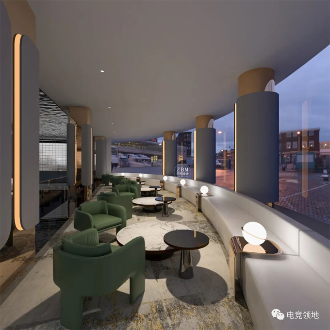 电竞酒店设计天花板 6000平米100间客房